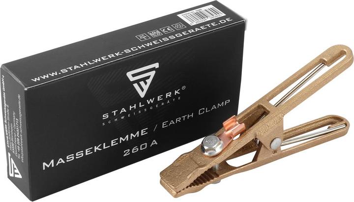 Produktbild Stahlwerk Masseklemme Massezange und Erdungsklemme belastbar bis 260A