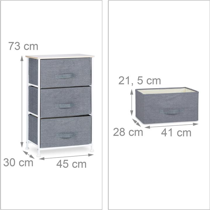 Immagine prodotto Relaxdays Mobiletto con cassetti diverse varianti (45 x 30 x 73 cm)