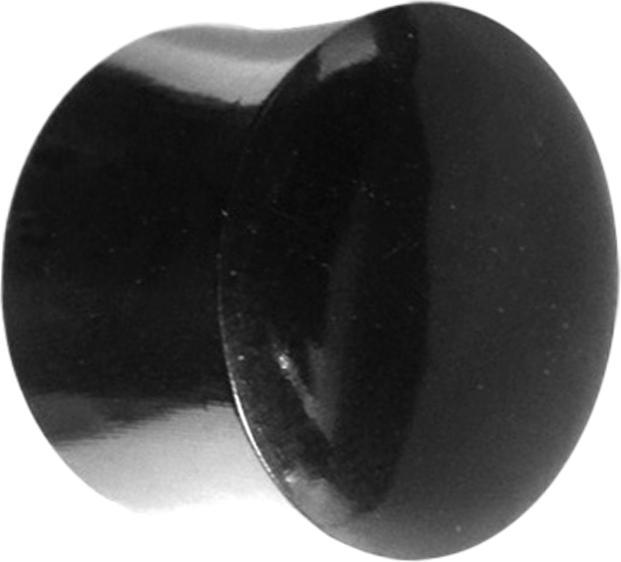 Star Piercing Flared Plug aus Horn und Knochen schwarz (ohne Messing, Organisch)