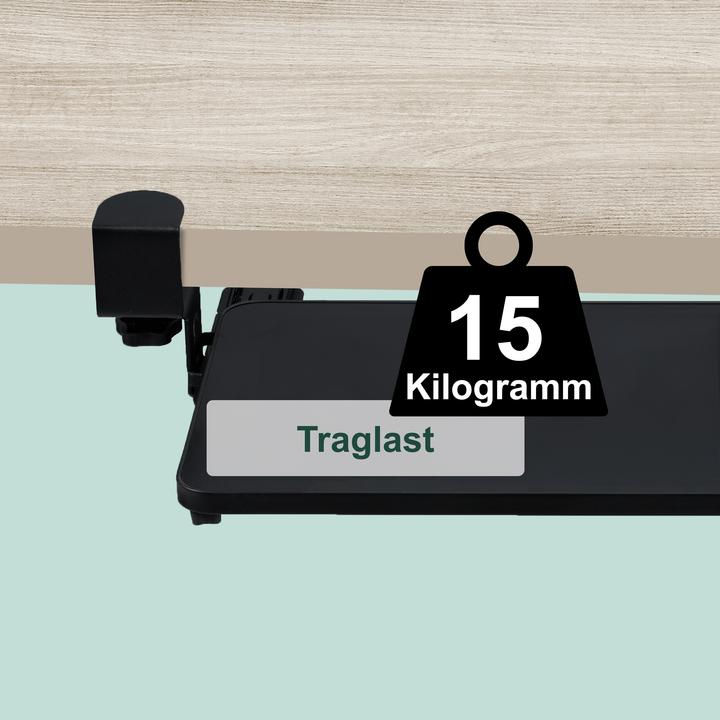 Image du produit Relaxdays Ausziehbare Tastaturablage zum Klemmen