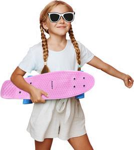Productafbeelding Skateboard Roze 55 Cm ABEC 7 Waarschuwing