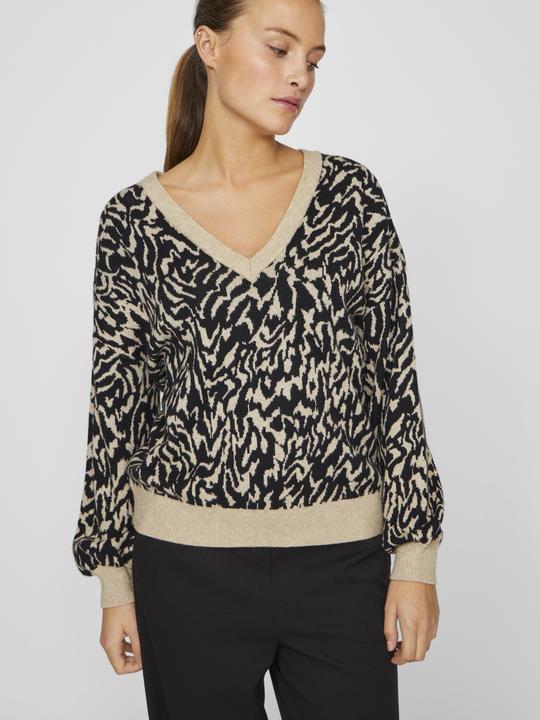 Immagine prodotto Vila Maglia jacquard con scollo a V (XS)