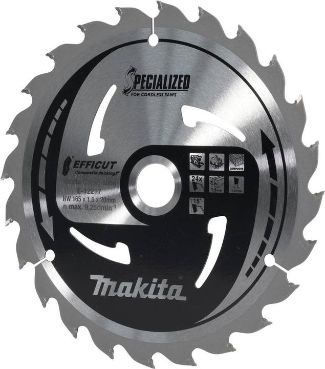Image du produit Makita Lame de scie 165x1,5x20, 24Z EFFICUT