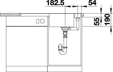Actual product image Blanco Axia III 5 S-F (50 cm, 90.50 cm)