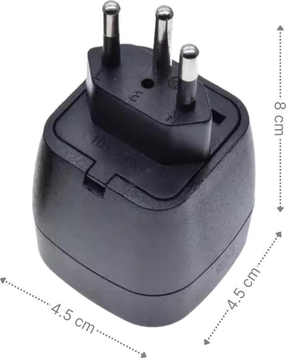 Actual product image Hermex Socket outlet adapter Schuko to Switzerland (Type 13, CEE 7/4)