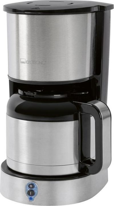 Clatronic KA 3805 Kaffeemaschine silber, 8-10 Tassen