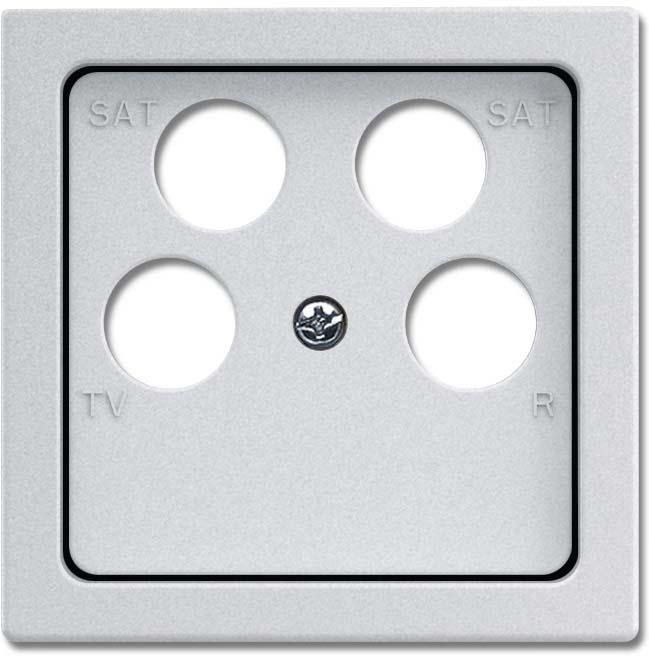 Immagine prodotto Busch-Jaeger Piastra centrale per presa antenna a 4 fori Busch Jaeger 1743/10-04-83 Future Linear alluminio