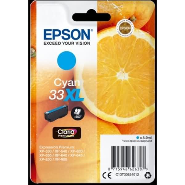 Actual product image Epson 33XL Claria Premium (C)
