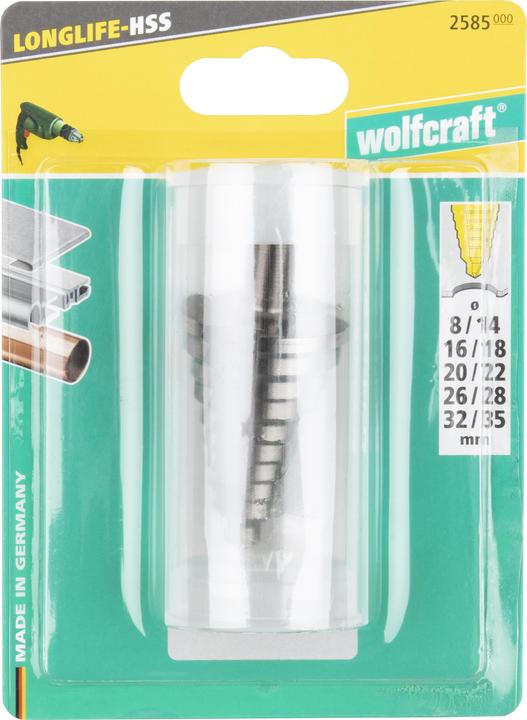 Actual product image wolfcraft wolfcraft 1 Stufenbohrer HSS, Schaft 10mm, ø8-30mm (10 mm)