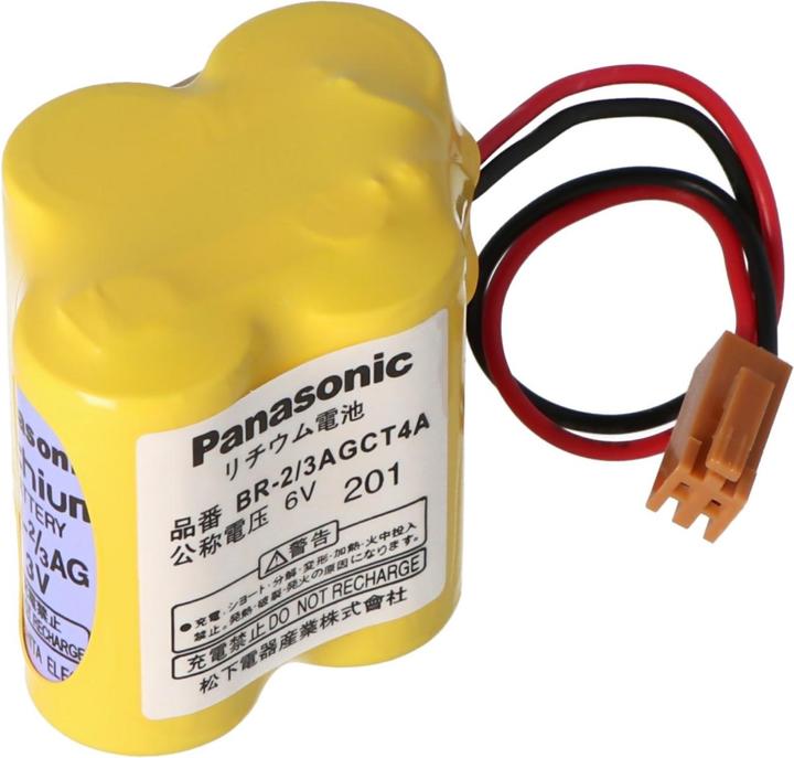 Actual product image Panasonic Battery CNC BR-2/3AGCT4A, Fanuc A98L-0031-0025, BR-2/3AG (1 pcs., 2400 mAh)