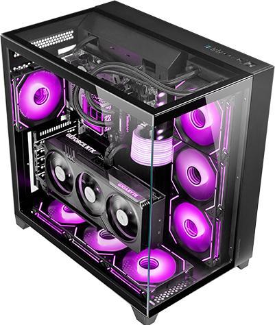 Produktbild Mars Gaming Boitier Moyen Tour Atx Mc-3c RGB Avec Panneaux Vitrés (Noir) (mATX, Mini-ITX, ATX)
