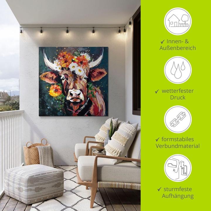 Image du produit Artland Poster Taureau avec couronne U5BI (30x30 cm)
