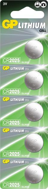 Produktbild GP Batteries Lithium CR2025, Wiederaufladbarer Akku, CR2025, Lithium-Manganese Dioxide (LiMnO2), 3 V (10 Stk., CR2025)