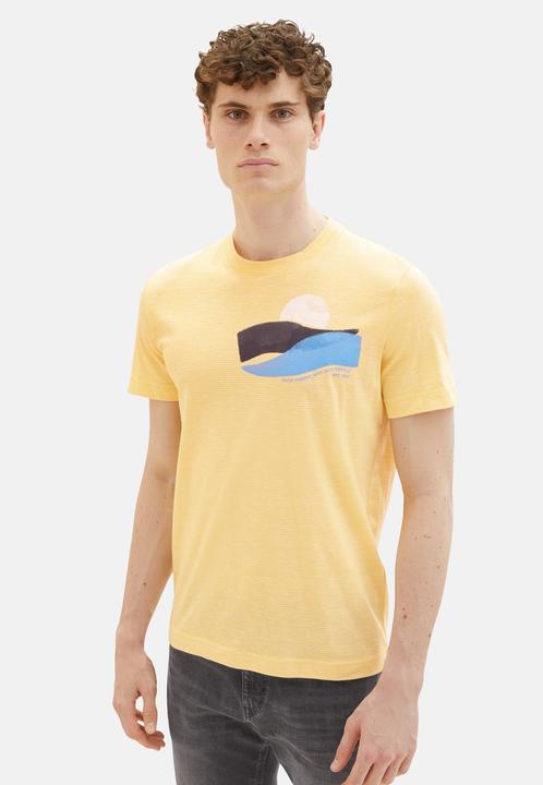 Image du produit Tom Tailor T-Shirt Gestreiftes Kurzarmshirt mit Rundhalsausschnitt und Foto-Print (3XL)