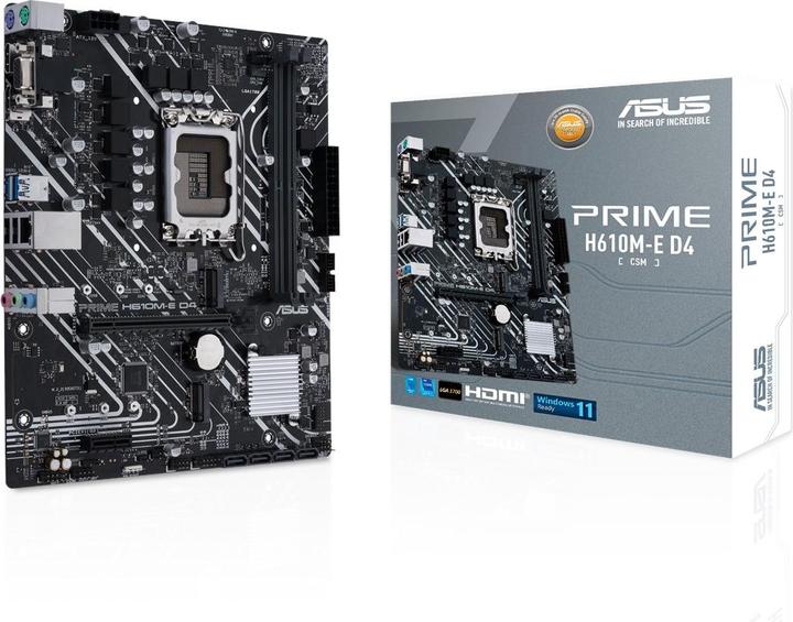 Immagine prodotto ASUS PRIME H610M-E D4-CSM (LGA 1700, Intel H610, mATX)