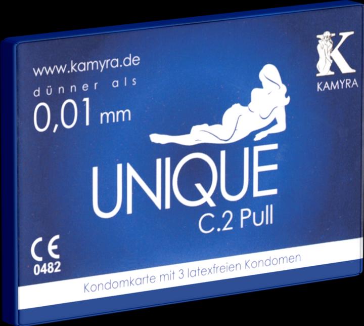 Produktbild Kamyra Unique C.2 Pull» Kondomkarte mit 3 latexfreien Kondomen (3 Stk.)