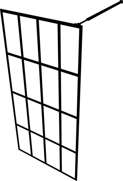 Image du produit VidaXL Duschwand mit Ablage für Walk-In-Dusche Schwarz 90x195 cm ESG (90 cm, 90 cm, 195 cm)