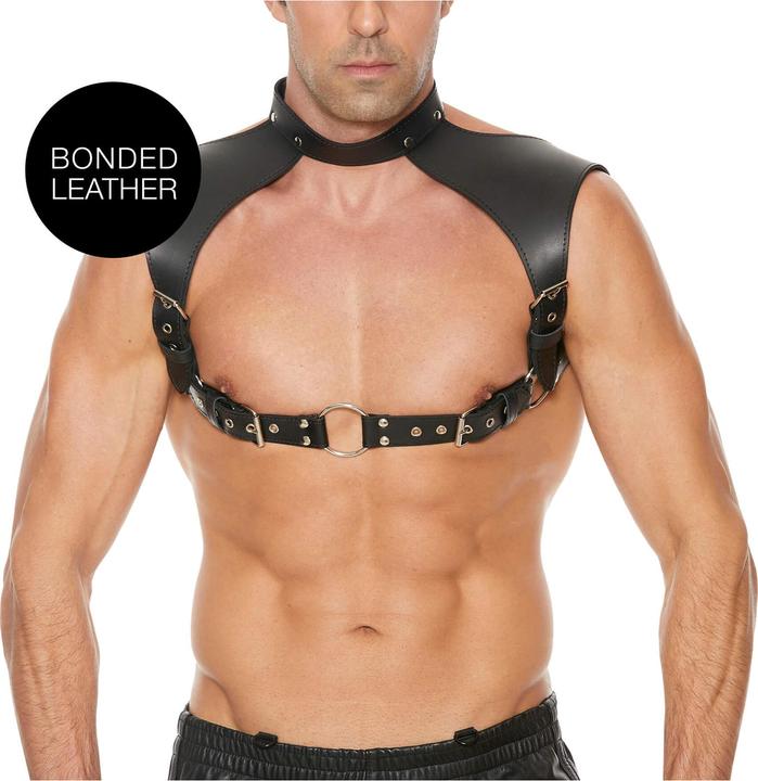 Actual product image Ouch! Men Harness with Neck Collar - One Size (One size)