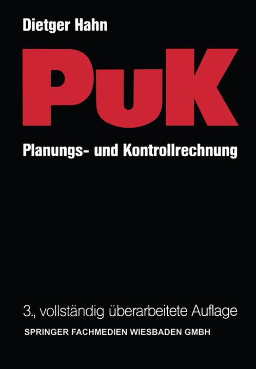 Actual product image Planungs- und Kontrollrechnung - PuK (German, Dietger Hahn, 1985)