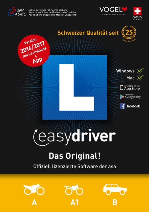 Produktbild easydriver 2016/17 Kat. A/A1/B (1 User, 12 Monate)