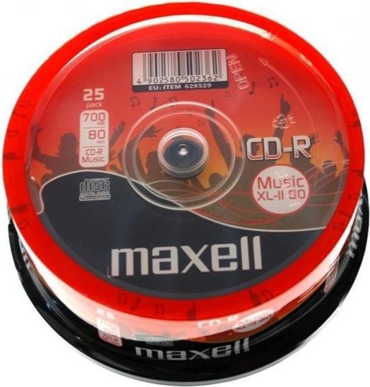 Image du produit Maxell CD-R Musique 700MB XL II Gâteau 25 (628529.40) (25 x)