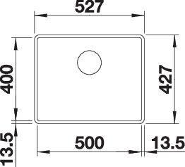 Actual product image Blanco Subline 500-F (52.70 cm, 42.70 cm)
