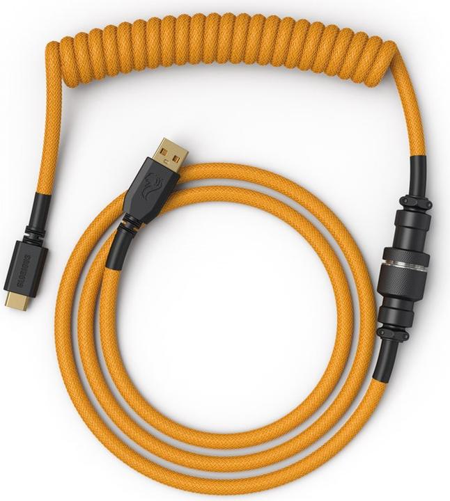 Produktbild Glorious PC Gaming Race Coiled Cable Glorious Gold, USB-C auf USB-A Spiralkabel