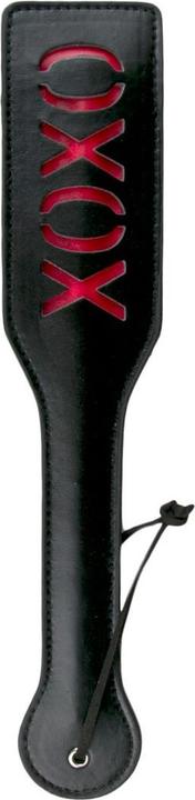 Actual product image Fetish Collection Zwarte Leren Paddle XOXO