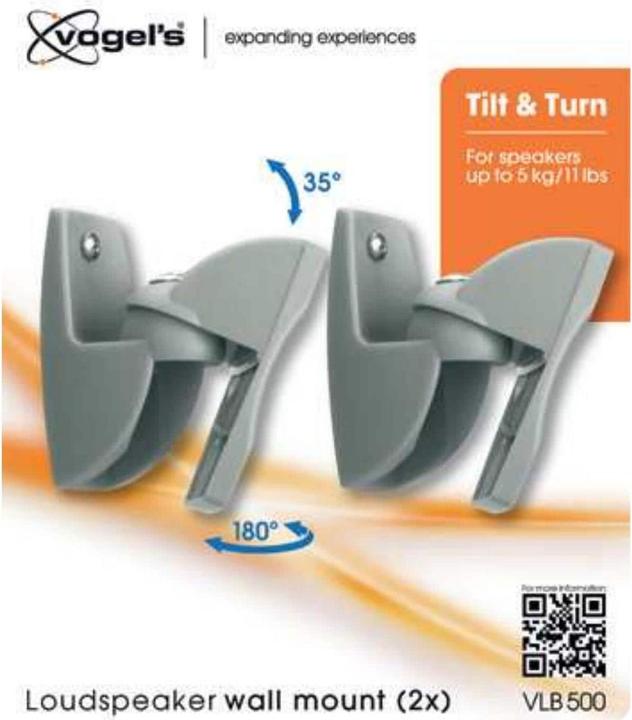 Actual product image Vogels Vlb 500 (1 pair, Wall installation, Pivoting, Tiltable)