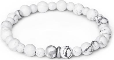 Beneto Bead bracelet made of white howlite MINK156/17