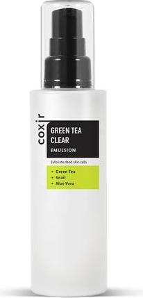 Actual product image Coxir Green Tea Clear Emulsion 100ml 3.38oz to Soothe and Hydrate the Skin (Cleansing lotion, 100 ml)