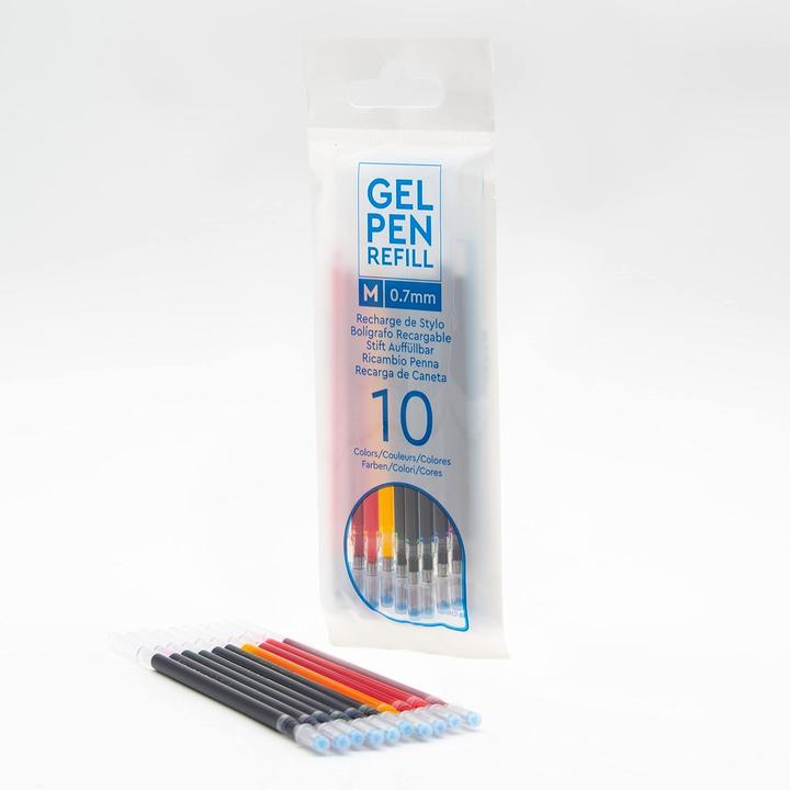 Image du produit LEGO Recharge de stylos à gel - 10 pcs (Mine de gel, Orange, Jaune, Violet, Vert, Bleu, Noir, Rouge, Bleu clair)
