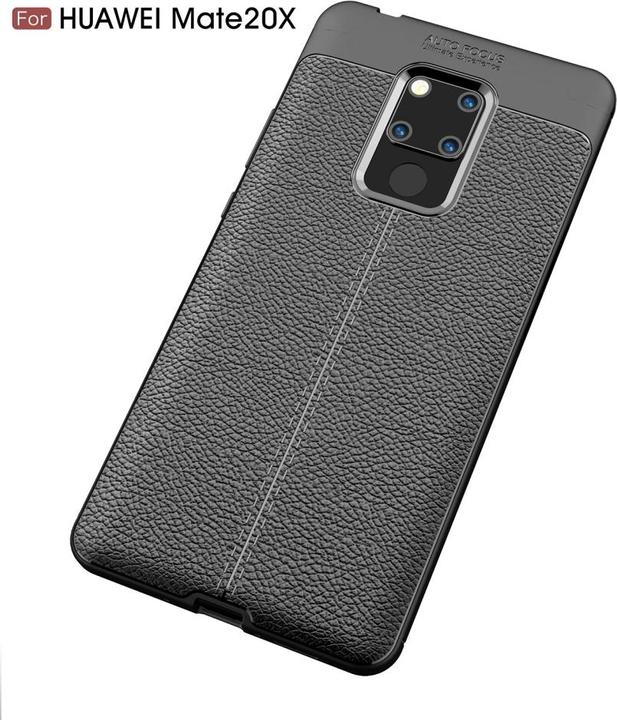 Actual product image Screenguard Huawei Mate 20 X Case Leather Design TPU Cover (Mate 20 X)