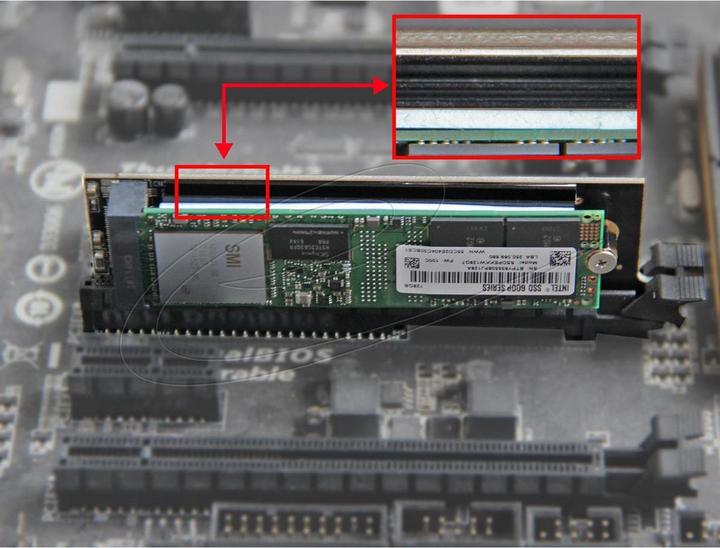 Actual product image Delock Wärmeleitpad 120 x 20 x 1,5 mm für M.2 Module 3,2 W/m (1.50 mm, 3.20 W/m K)