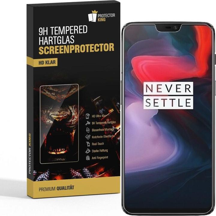Produktbild Protectorking 4x 3D A++ echtes Tempered 9H Panzerhartglas KLAR (4 Stück, OnePlus 6)