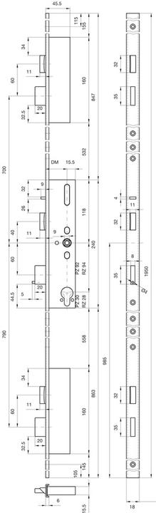 Produktbild MSL Panik-Mehrpunkt-Verriegelungen FlipLock 24546 PBa-SV-ZF