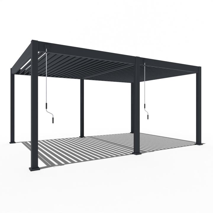 Produktbild Weide Deluxe | Voll-Alu-Pavillon | 3,6 x 5,3 M | Lamellendach anthrazit | Pergola freistehend (534.40 cm, 361.80 cm)