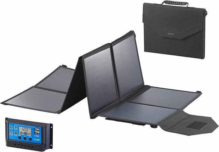 Produktbild Revolt Mobiles, faltbares Solarpanel, 100 Watt & Solar-Laderegler 30 A (100 W)