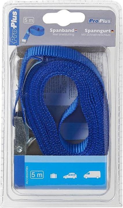 Produktbild ProPlus Spanngurt blau mit Schnellverschluss 5 Meter