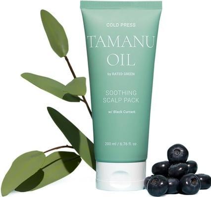 Immagine prodotto Rated Green Impacco lenitivo per il cuoio capelluto all'olio di Tamanu pressato a freddo (200 ml)