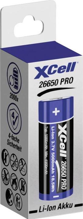 Actual product image XCell Spezial-Akku 26650 Li-Ion 3.7 V 5000 mAh (1 pcs., 26650)