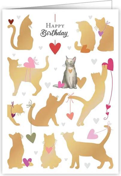 Image du produit Quire Carte d'anniversaire Happy Birthday, avec des chats