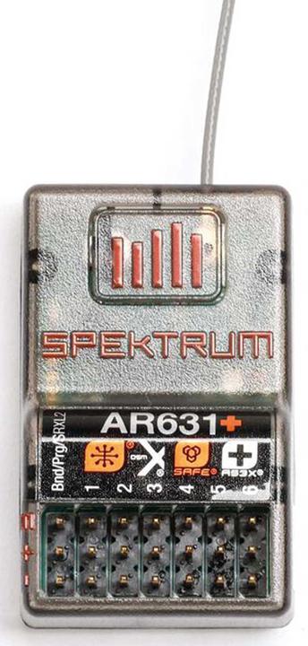 Produktbild EMPFÃ„NGER AIR AR631+ 6CH DSMX Integrated Telemetry AS3X+ & SAFE