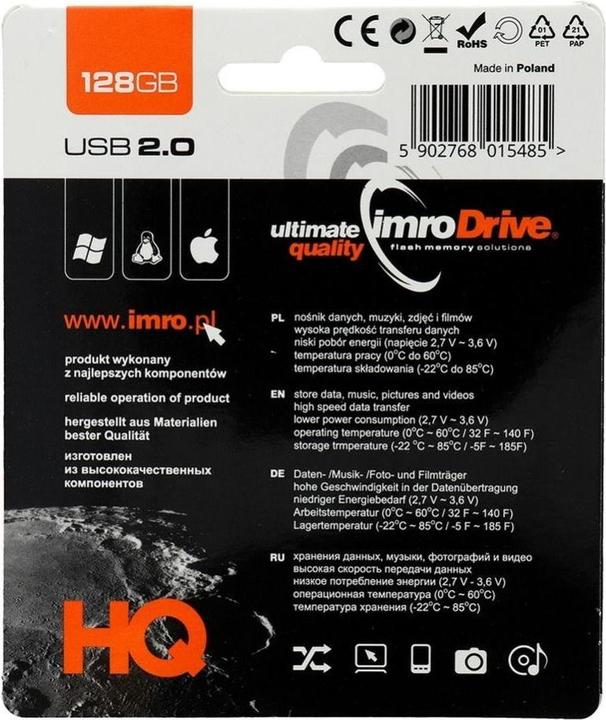 Immagine prodotto IMRO AXIS / Unità flash USB 128G (128 GB, USB 2.0, viola) (128 GB, USB-A)