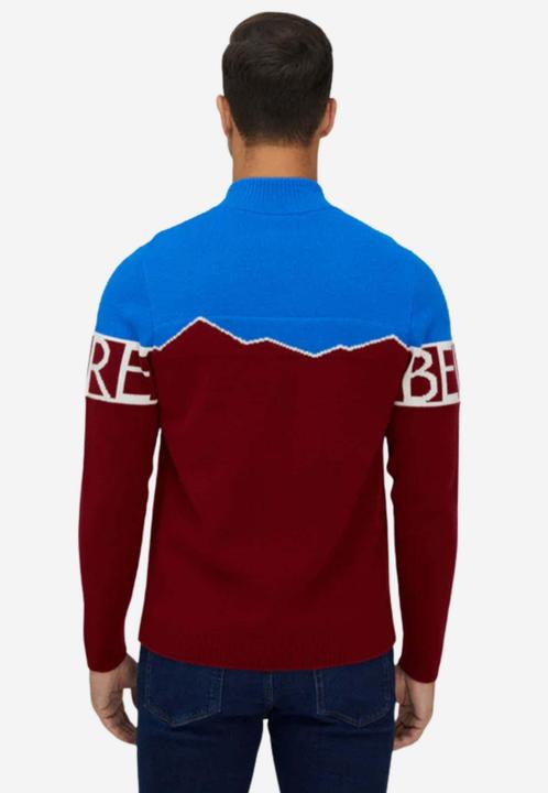 Actual product image Bellemere Pullover Merino Super Fine Mountain Print Sweater (L)