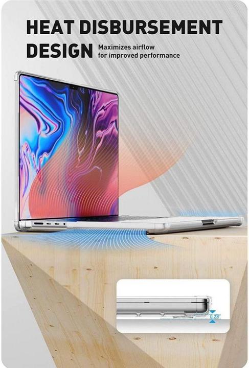 Actual product image Supcase Unicorn Beetle Clear Apple MacBook Pro 14 2021 Clear (14", Apple)