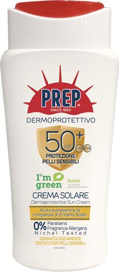 Immagine prodotto Prep Crema solare dermoprotettiva SPF50 per pelli sensibili 200ml (Crema solare viso, SPF 50, 200 ml)