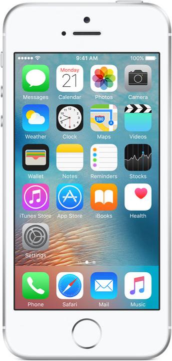 Produktbild Apple iPhone SE (64 GB, Silver, 4", Single SIM, 12 Mpx, 4G)