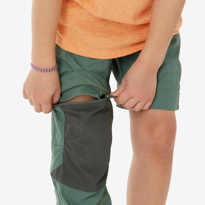 Produktbild Quechua Kids’ convertible hiking trousers, 2-6 years, MH500 - Green (5, 6)