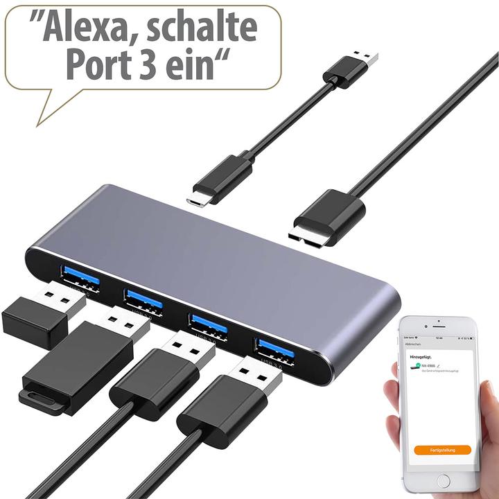Produktbild Xystec WLAN-USB-3.0-Hub mit 4 einzeln schaltbaren Ports (4 Ports)